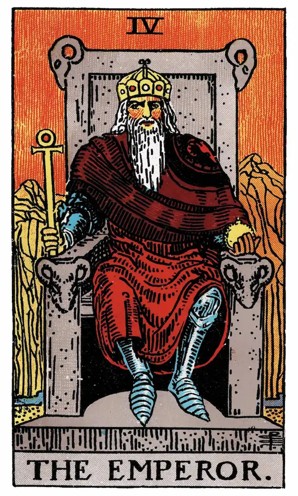 The Emperor tarot card — Rider-Waite-Smith deck