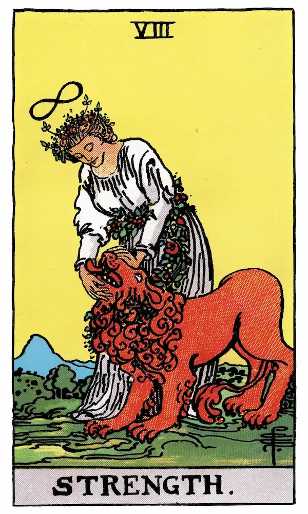 Strength tarot card — Rider-Waite-Smith deck