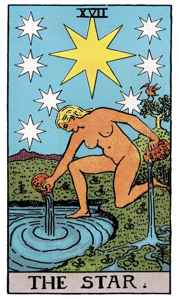 The Star tarot card — Rider-Waite-Smith deck